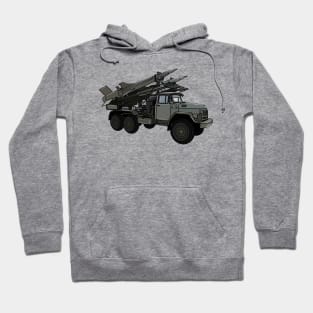 Missile vehicle cartoon illustration Hoodie